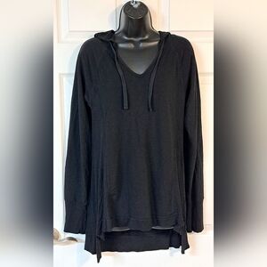 Cable & Gauge Black Hooded Pullover Top